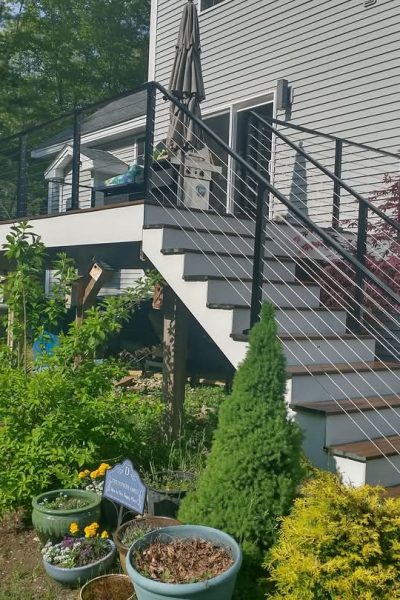 Stainless steel cable rainlings 2